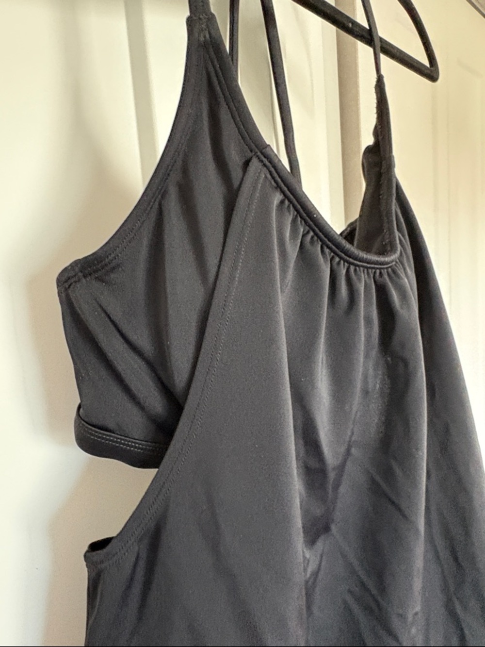 NEW [Athleta] Blousy Racerback Tankini Swim Swimsuit Top Black Women’s 34B/C - Picture 6 of 12